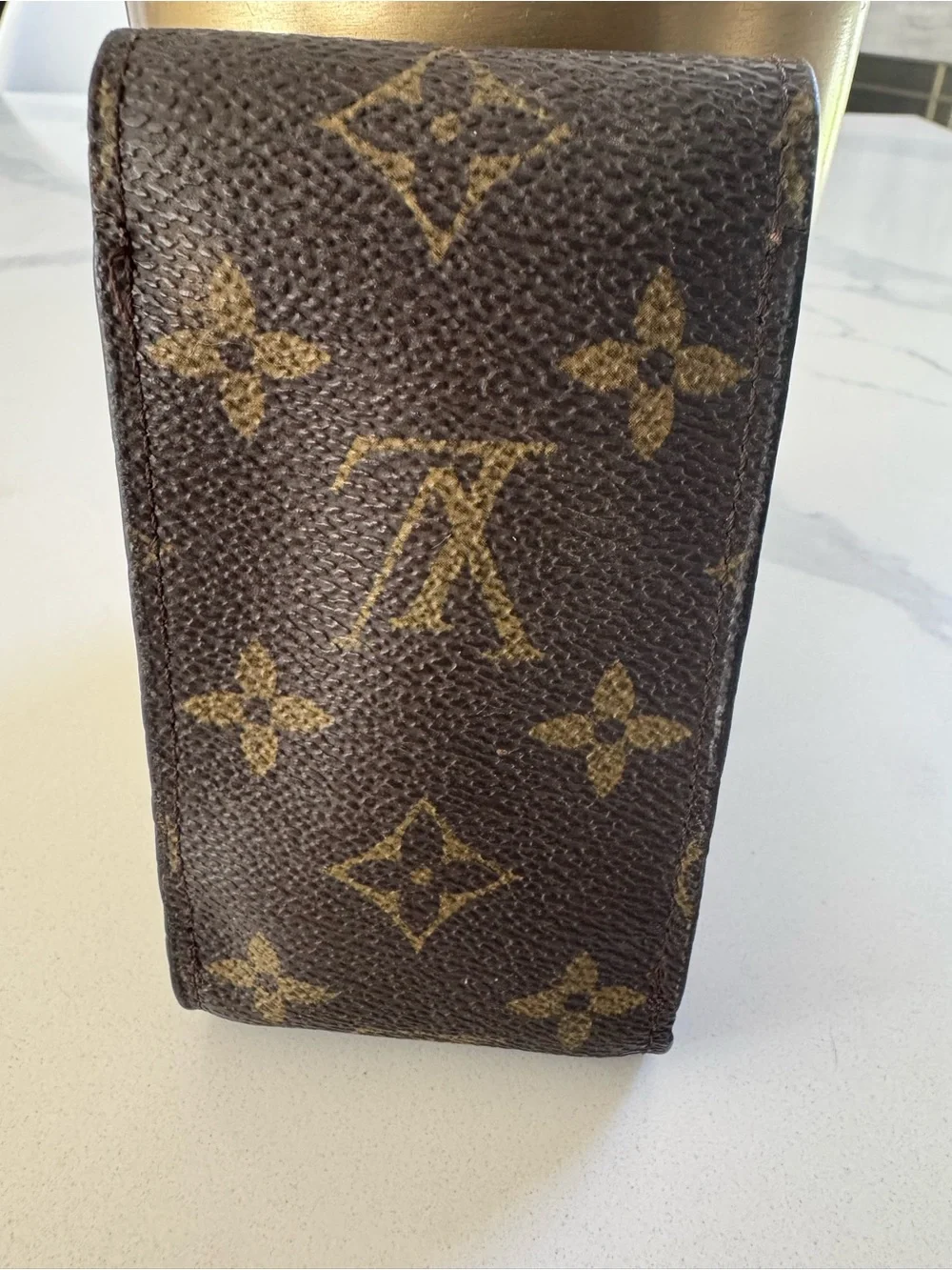 Louis Vuitton Monogram Canvas Key & Card Holder in Brown and Gold